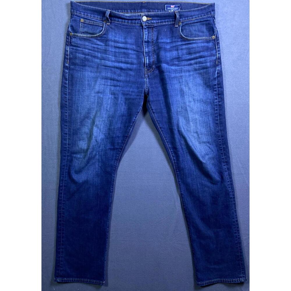 Vineyard Vines Jeans Mens 38x32 fits 40x32 Slim Straight Stretch Flex Denim Blue